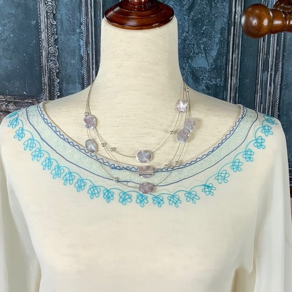 Cream/white sheer beach cover PIZAZZ - Picture 5 of 10